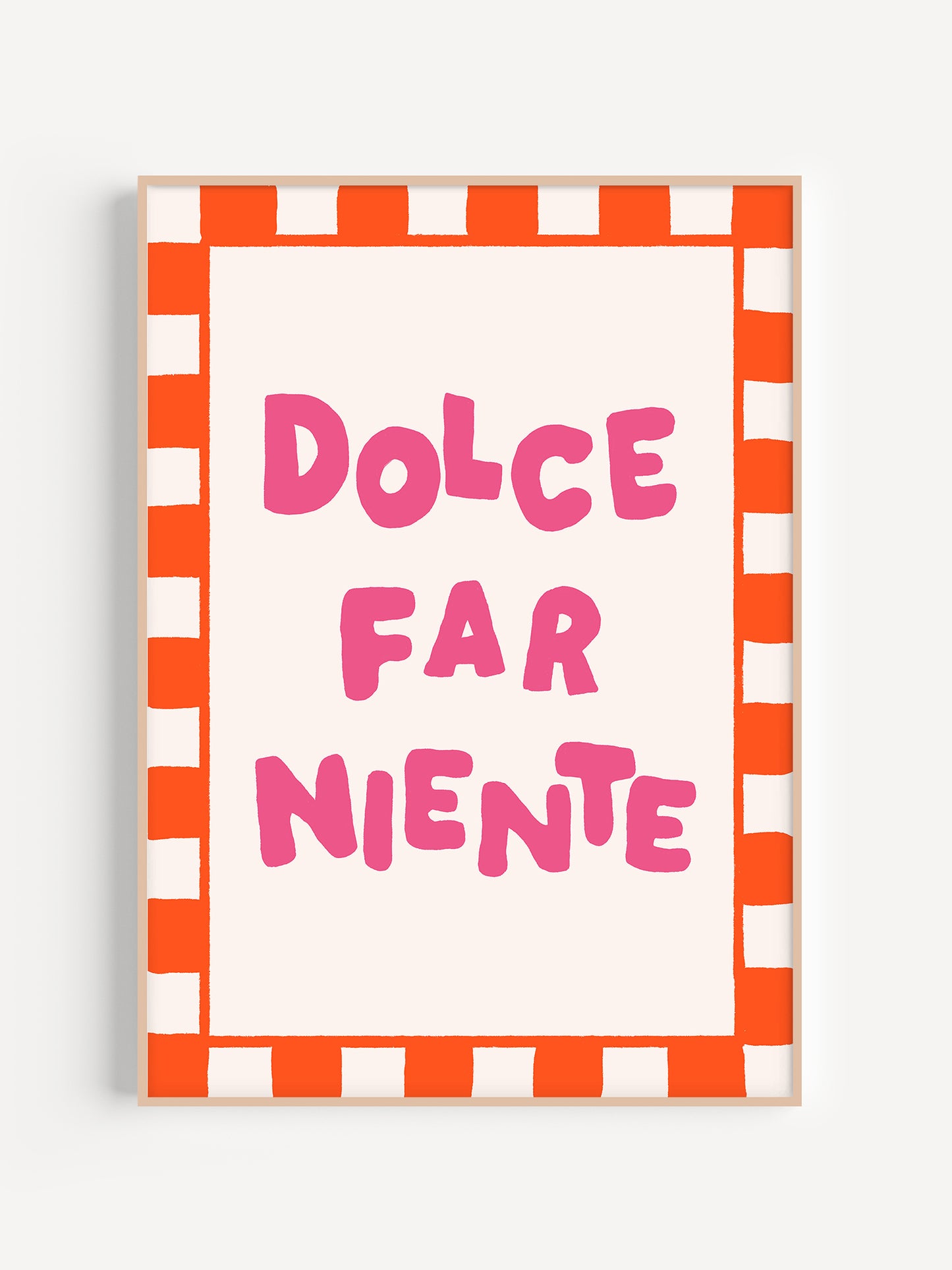 Pink Dolce Far Niente Italian Print