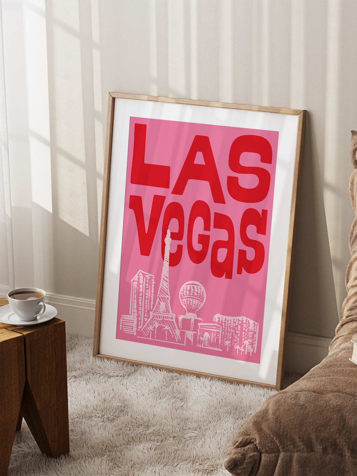 Las Vegas Travel Print, Pink | Digital Download