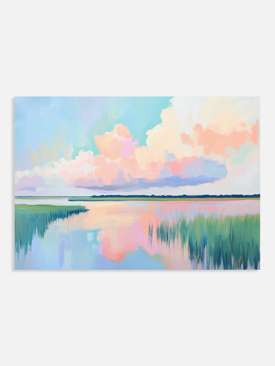 Pastel Sunset Marsh Print | Digital Download