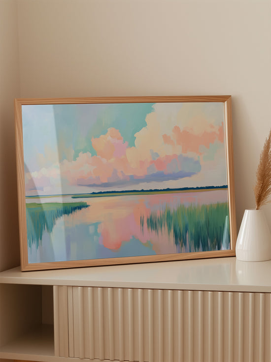 Pastel Sunset Marsh Print | Digital Download