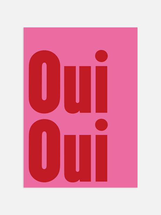 Oui Oui Print - Pink