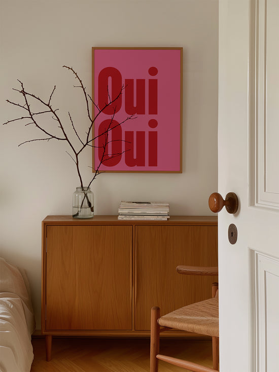 Oui Oui Print - Pink