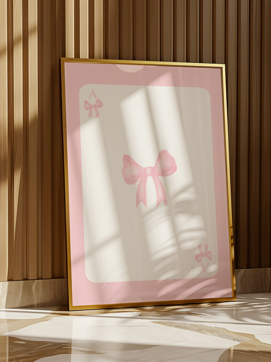 Pink Bow Playing Card | Digital Download