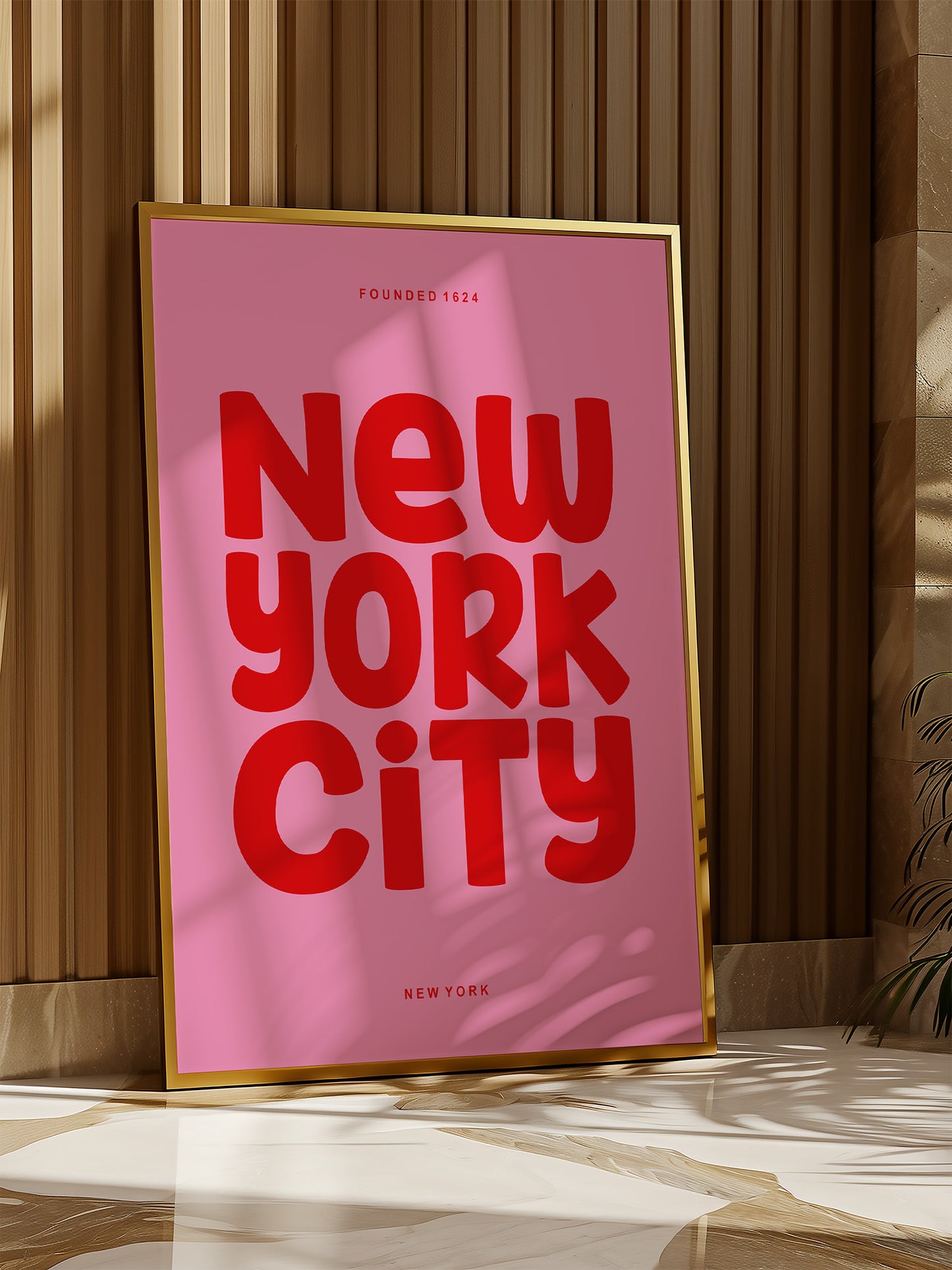 Retro New York City Typography Poster