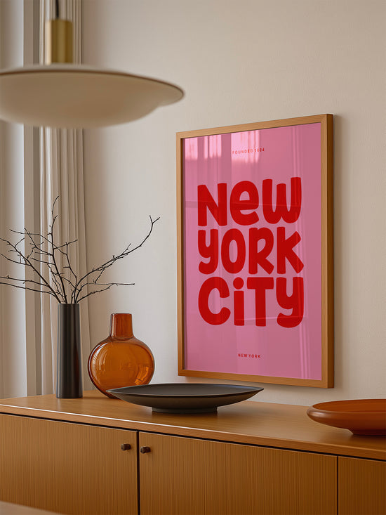 Retro New York City Typography Poster