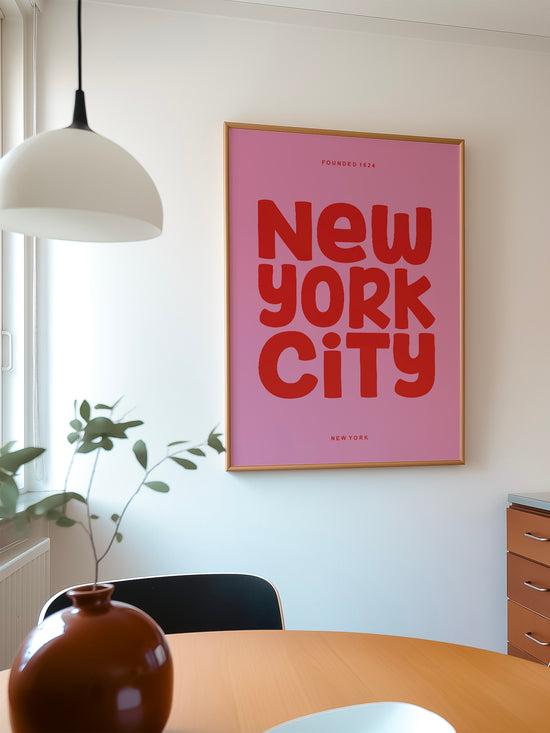 Retro New York City Typography Poster