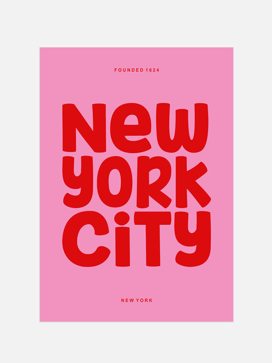 Retro New York City Typography Poster