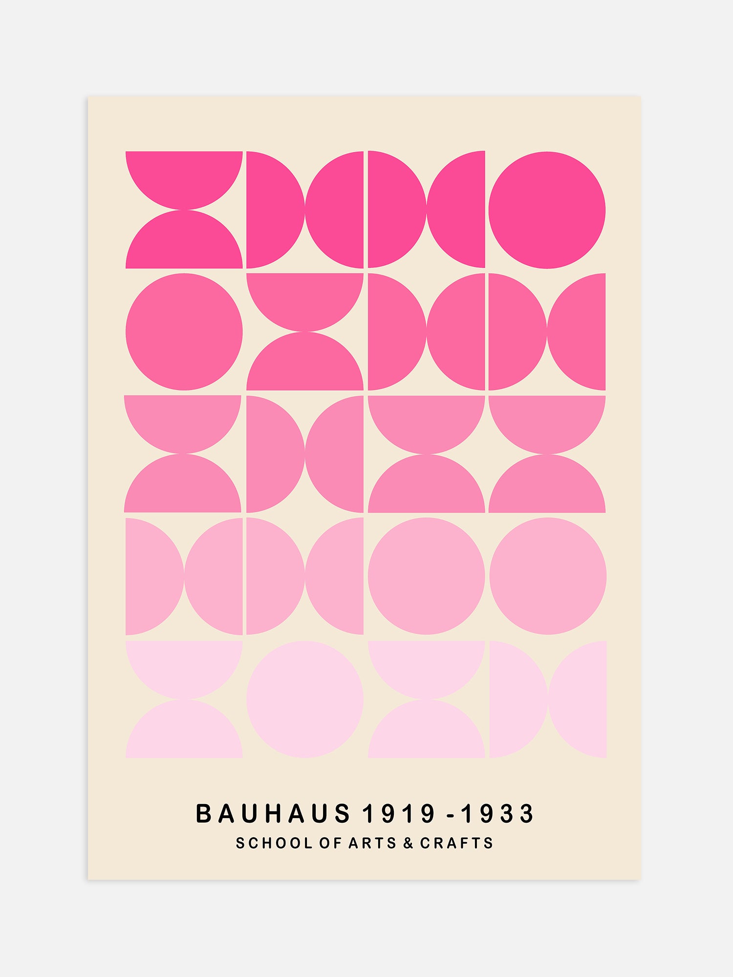 set of 3 prints | digital download – luxe poster co... Pink Gradient Bauhaus Poster – Luxe Poster Co