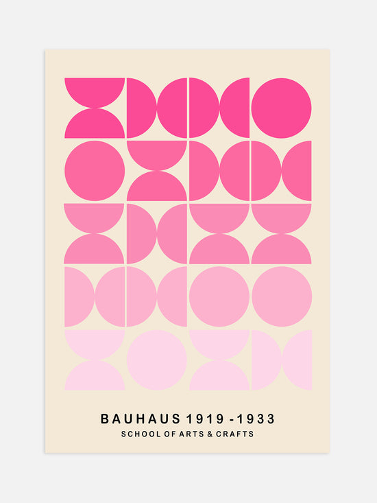 Pink Gradient Bauhaus Poster