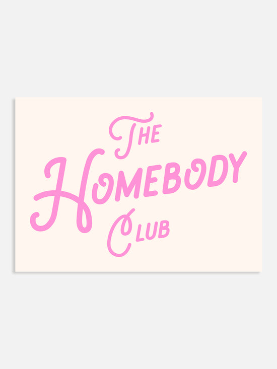 The Homebody Club Retro Print | Pink