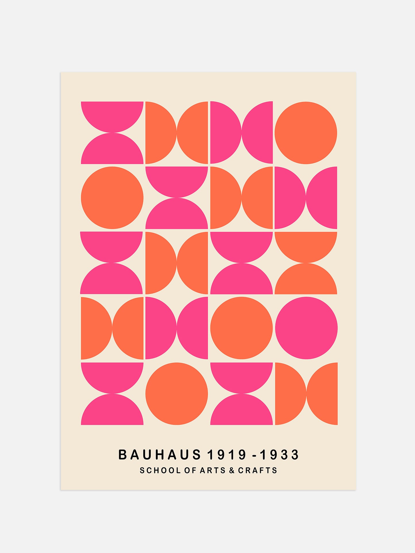 Bauhaus Pink Geometric Print | Digital Download