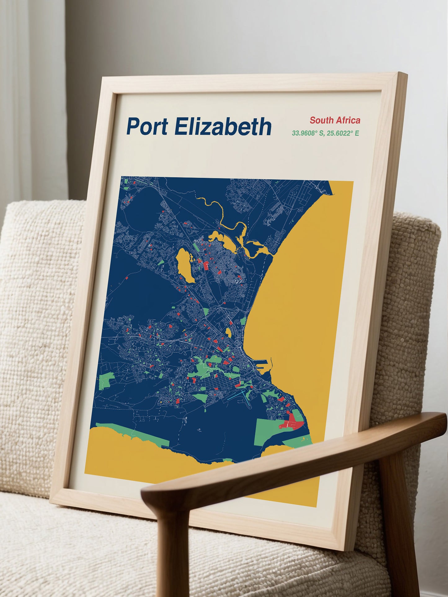 Port Elizabeth Map Print