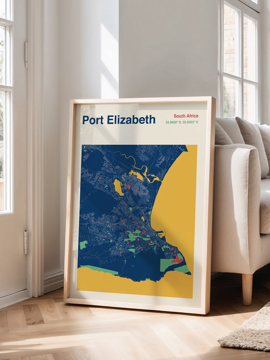 Port Elizabeth Map Print