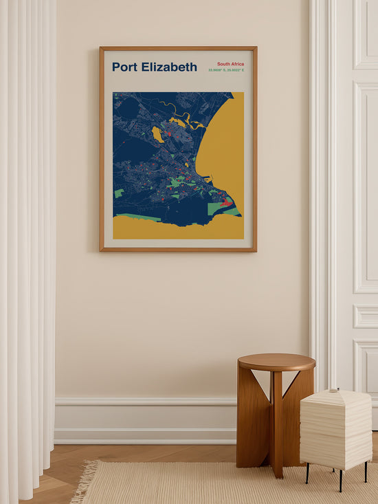 Port Elizabeth Map Print