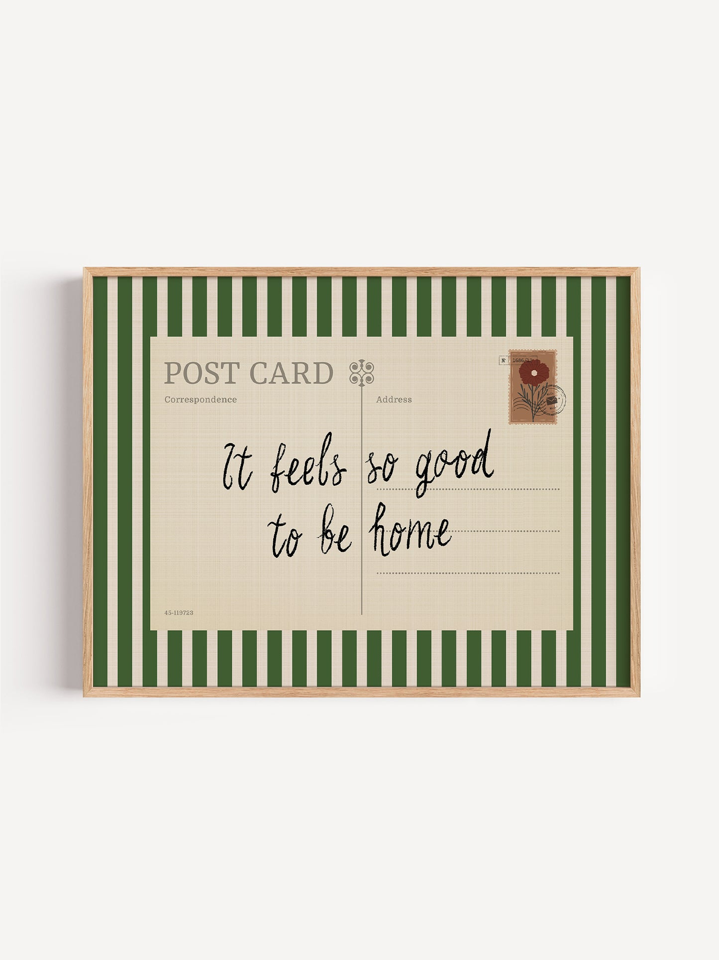 Striped Postcard Cosy Home Print