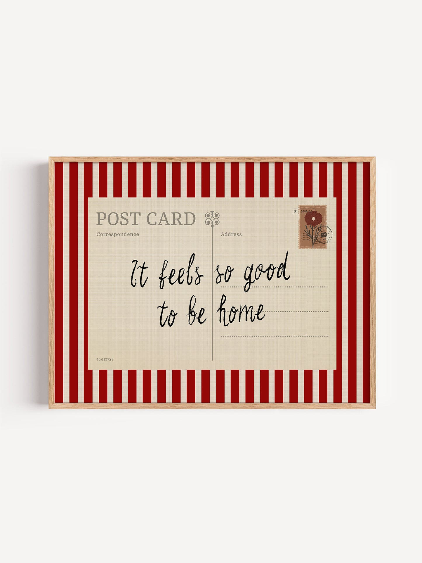 Striped Postcard Cosy Home Print