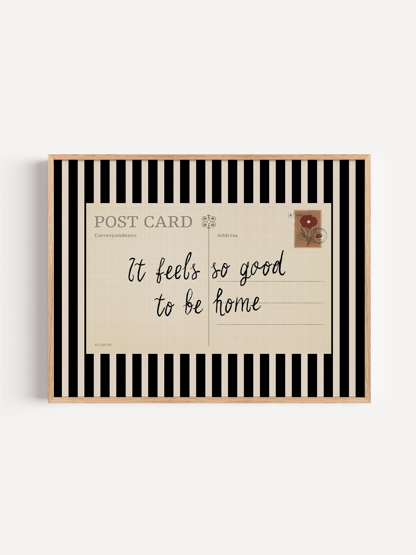 Striped Postcard Cosy Home Print