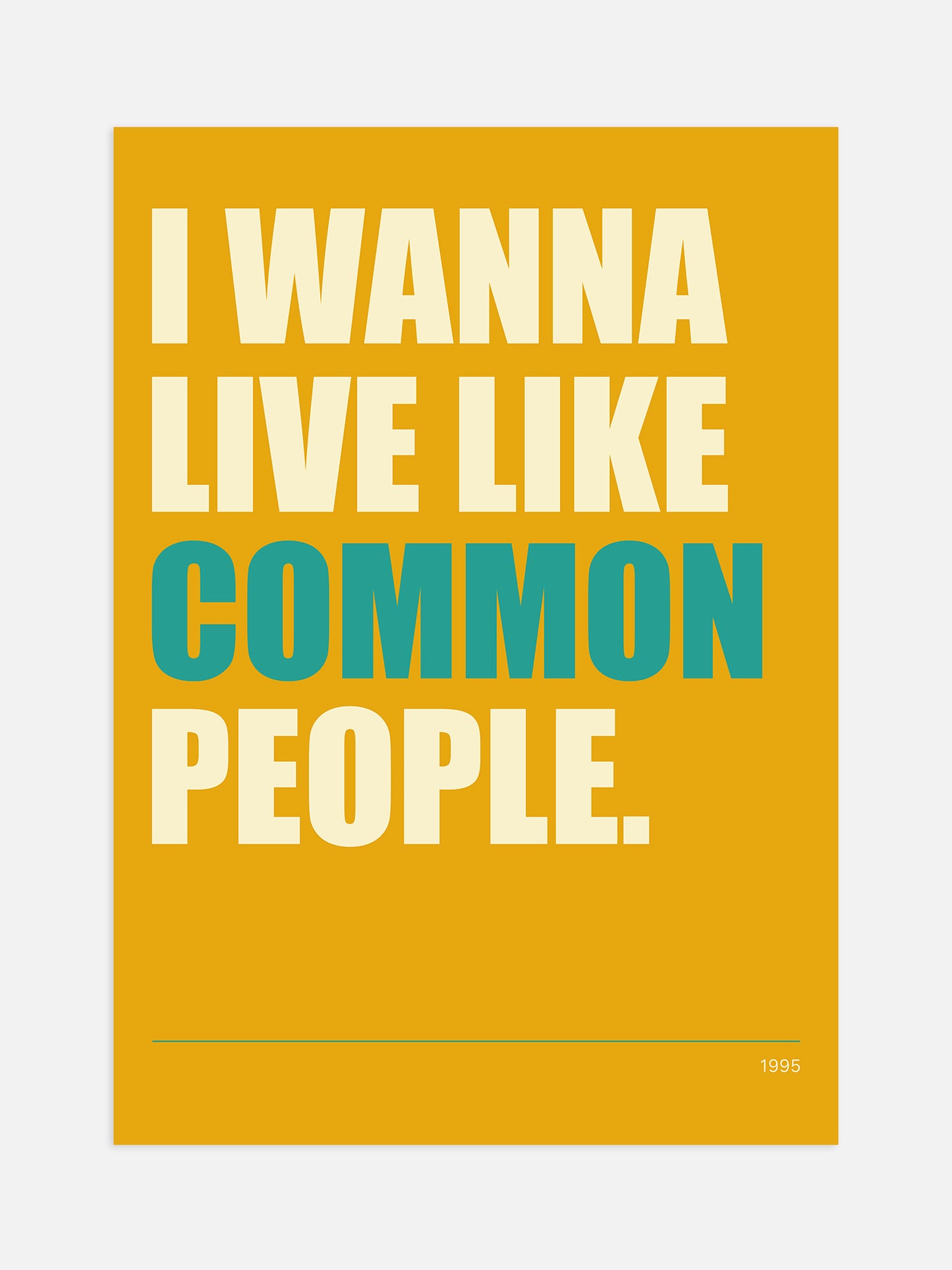Common People Inspired Music Poster