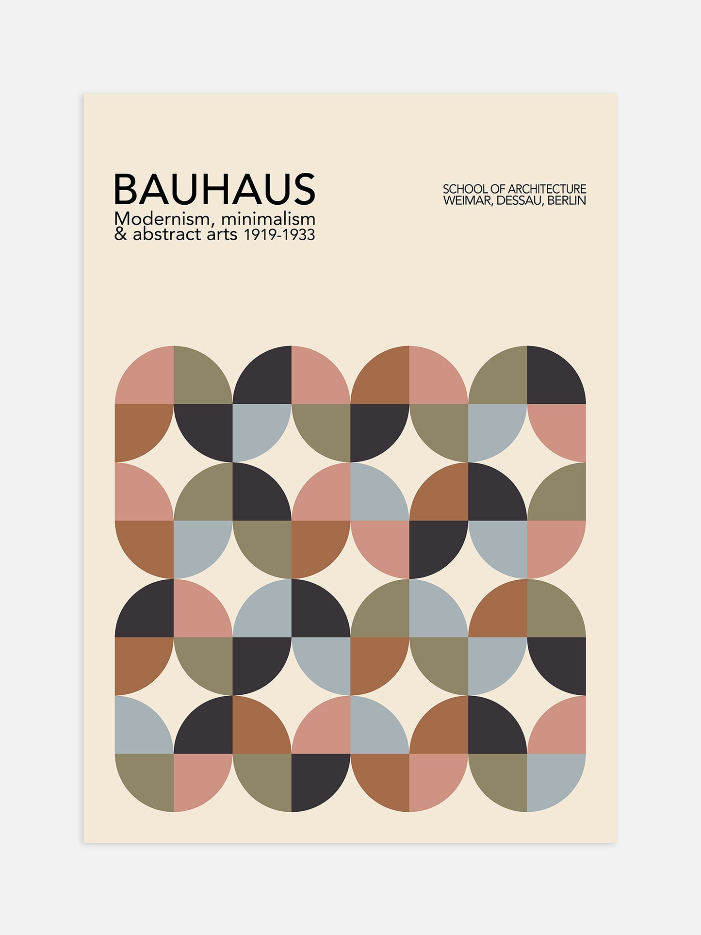 Abstract Pattern Bauhaus Poster