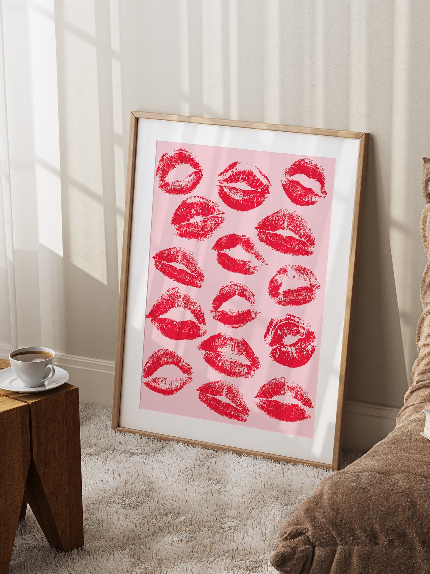 Red And Pink Kisses Print | Digital Download