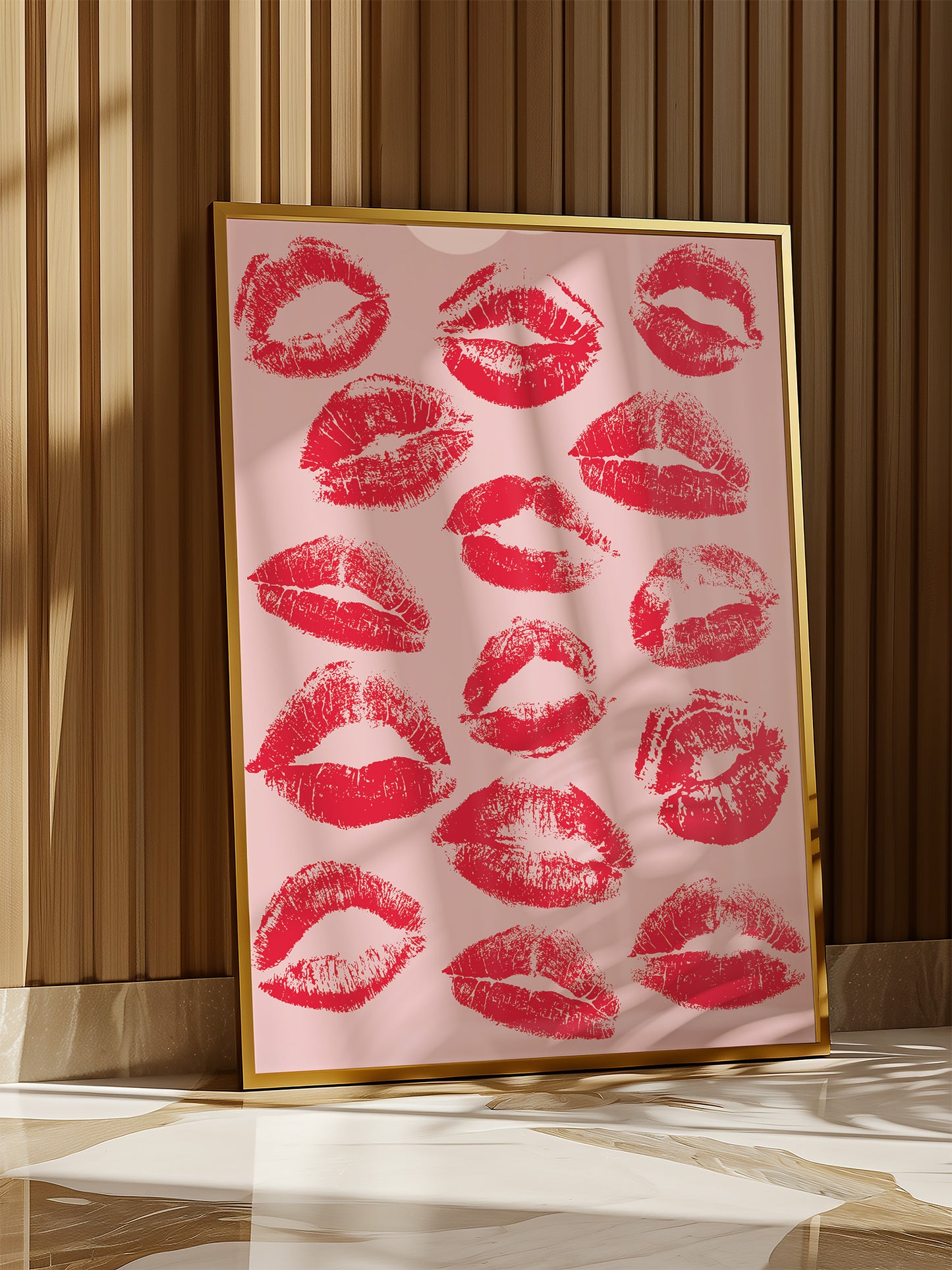 Red And Pink Kisses Print | Digital Download