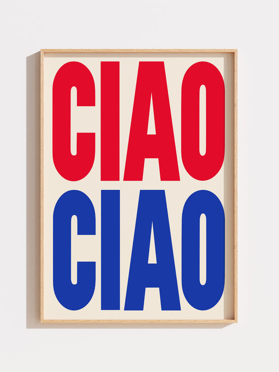 Blue And Red Ciao Poster