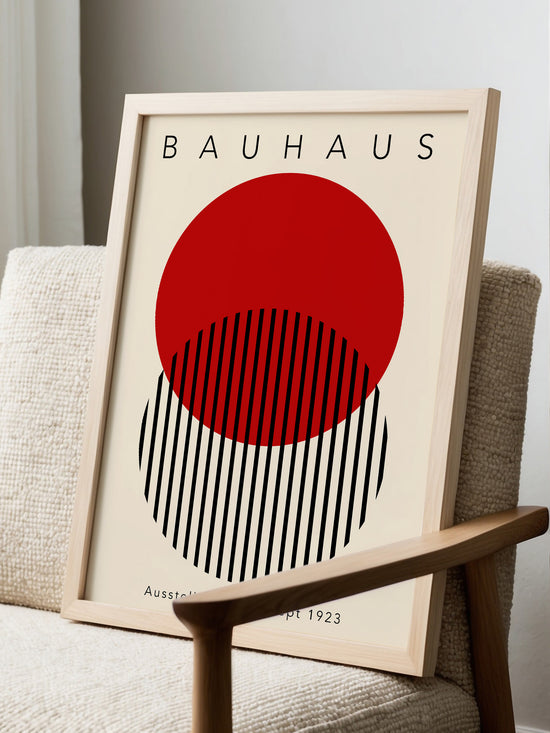 Red Bauhaus Wall Art Poster