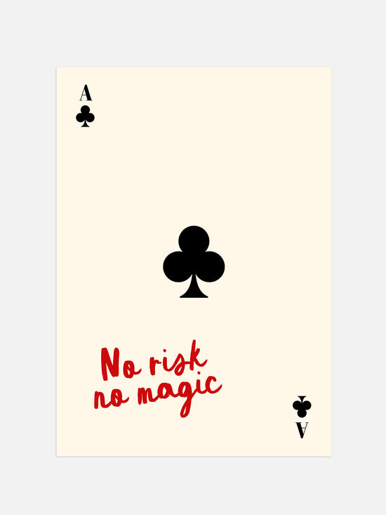 Retro Ace Of Clubs Poster