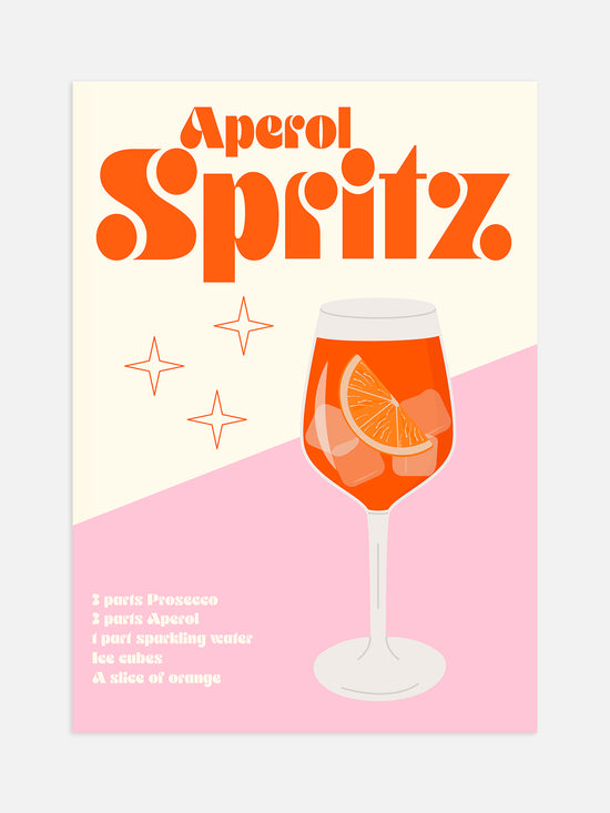 Pastel Aperol Spritz Poster