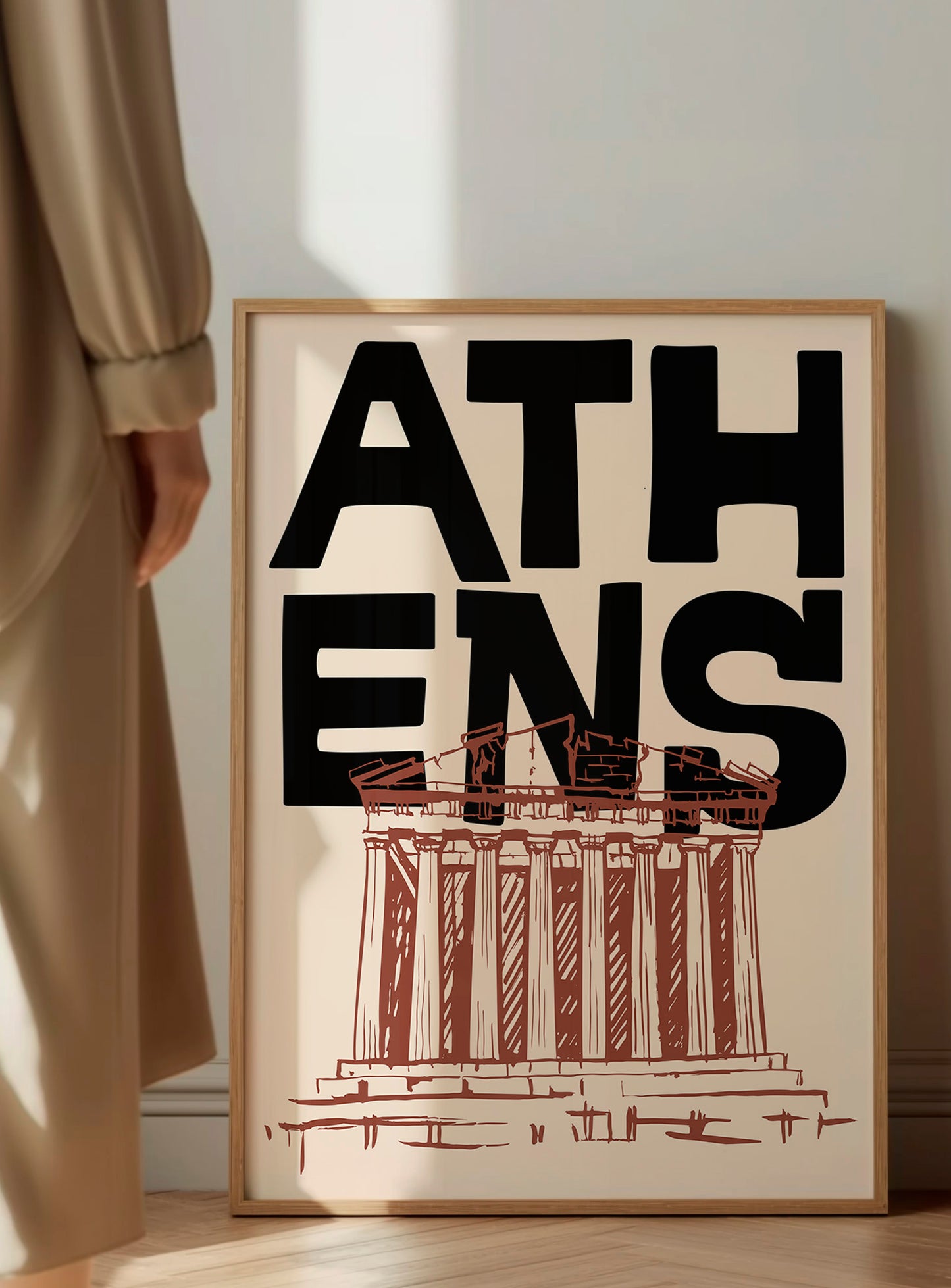 Retro Athens, Greece Travel Poster