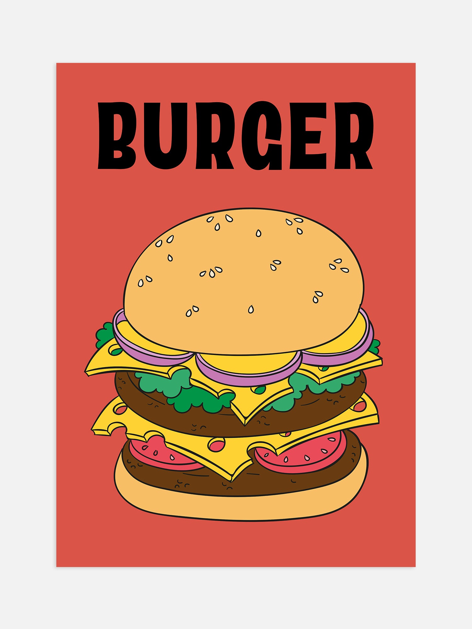 Retro Burger Poster – Luxe Poster Co