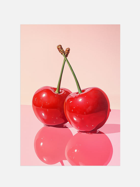 Retro Cherries Painting | Digital Download