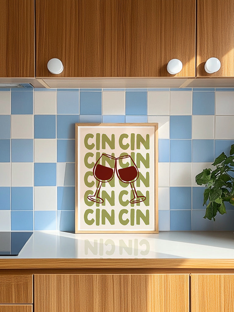 Olive Green Cin Cin Print | Digital Download