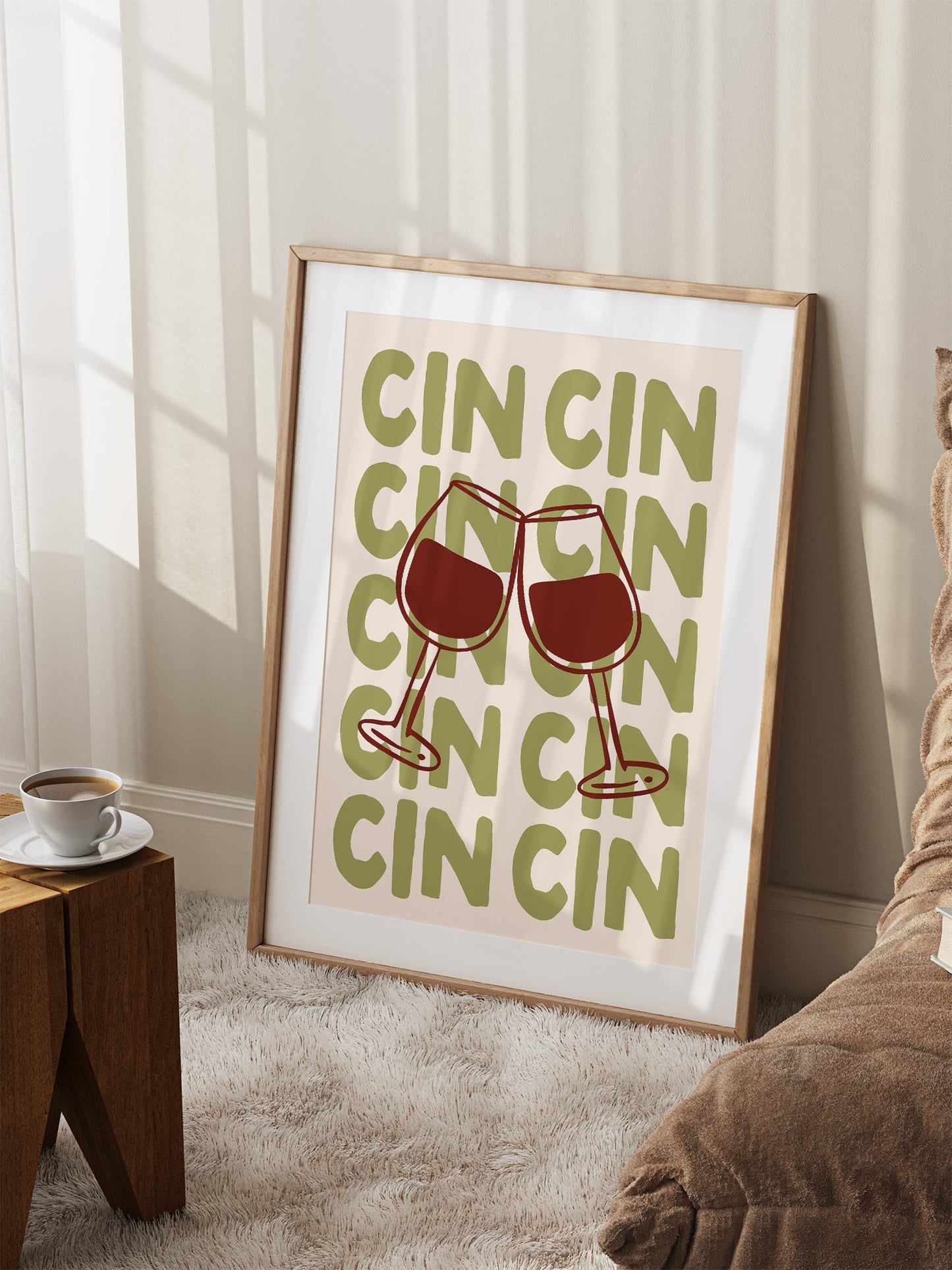 Olive Green Cin Cin Print | Digital Download