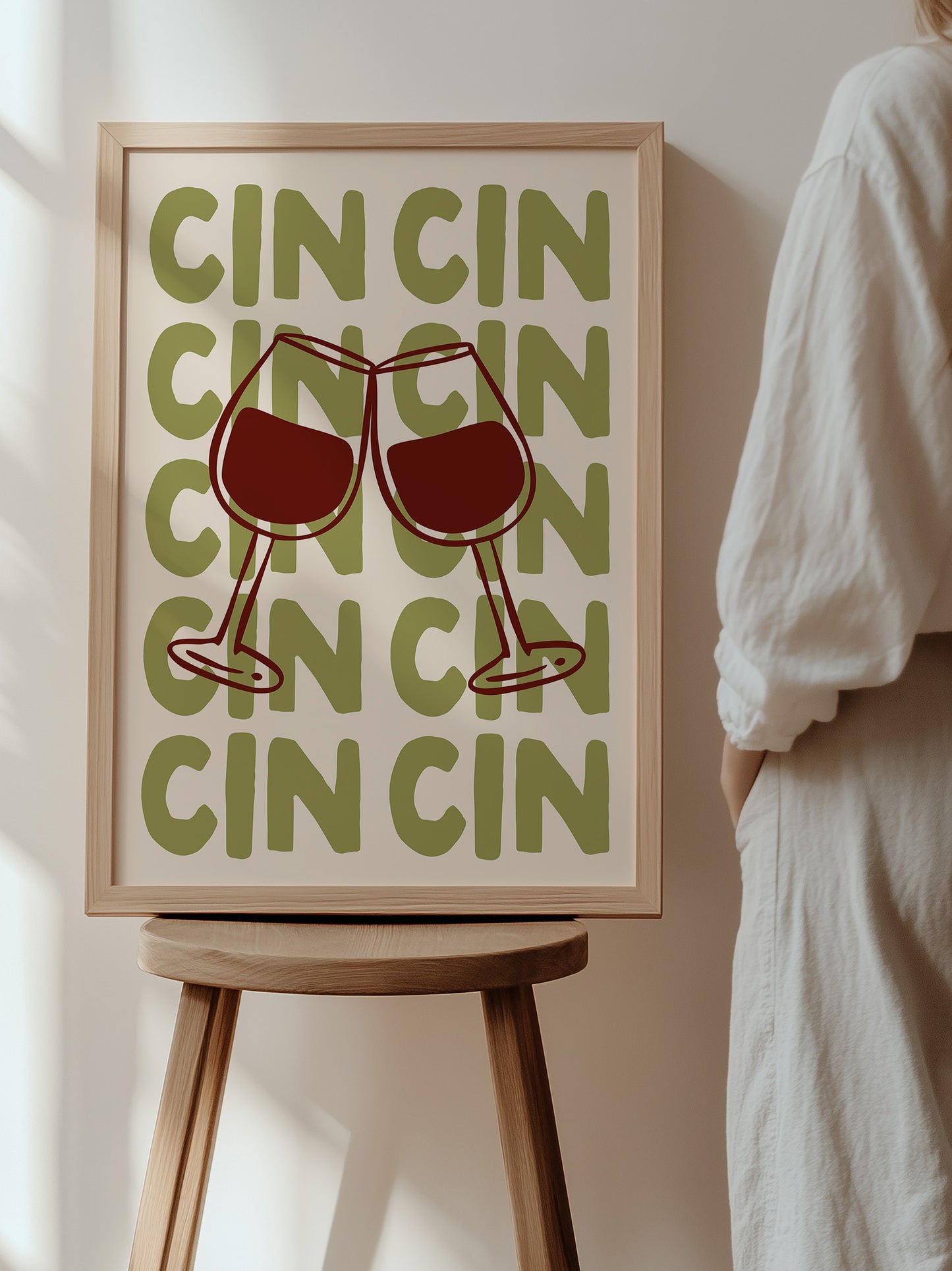 Olive Green Cin Cin Print | Digital Download