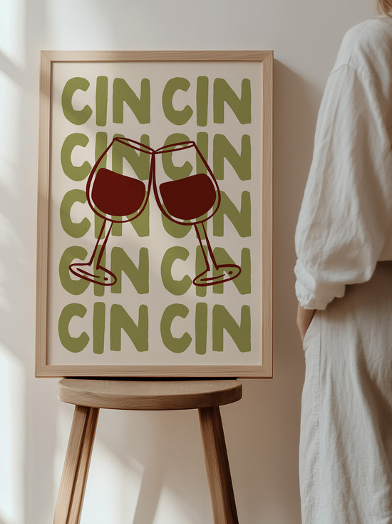 Olive Green Cin Cin Print | Digital Download