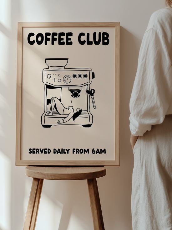 Coffee Club Poster | Black