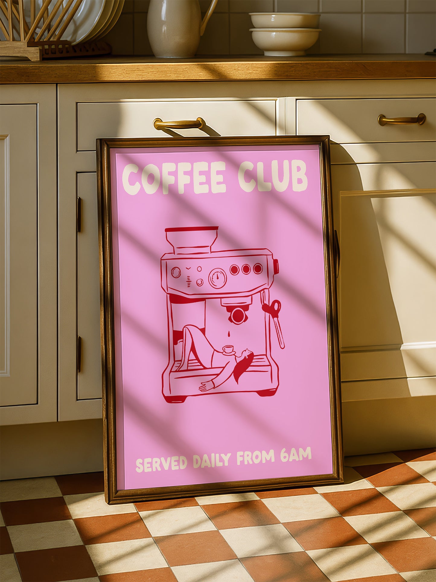 Coffee Club Poster | Pink