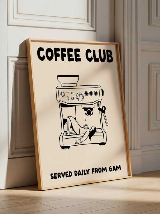 Coffee Club Poster | Black