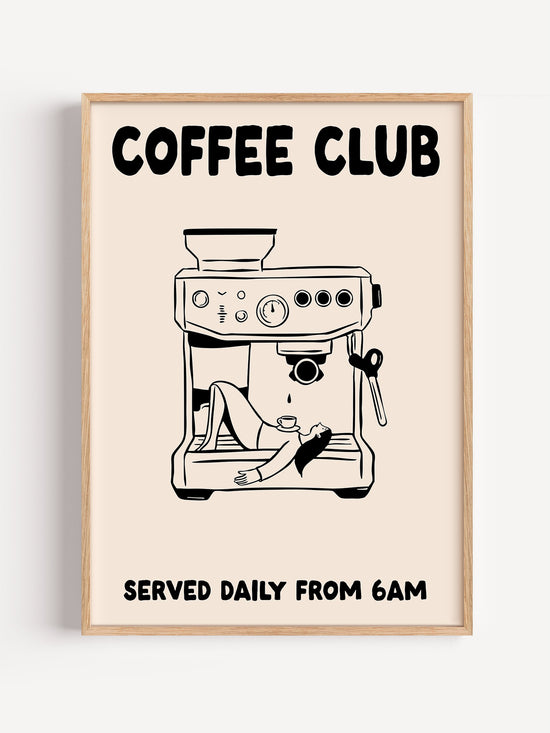 Coffee Club Poster | Black