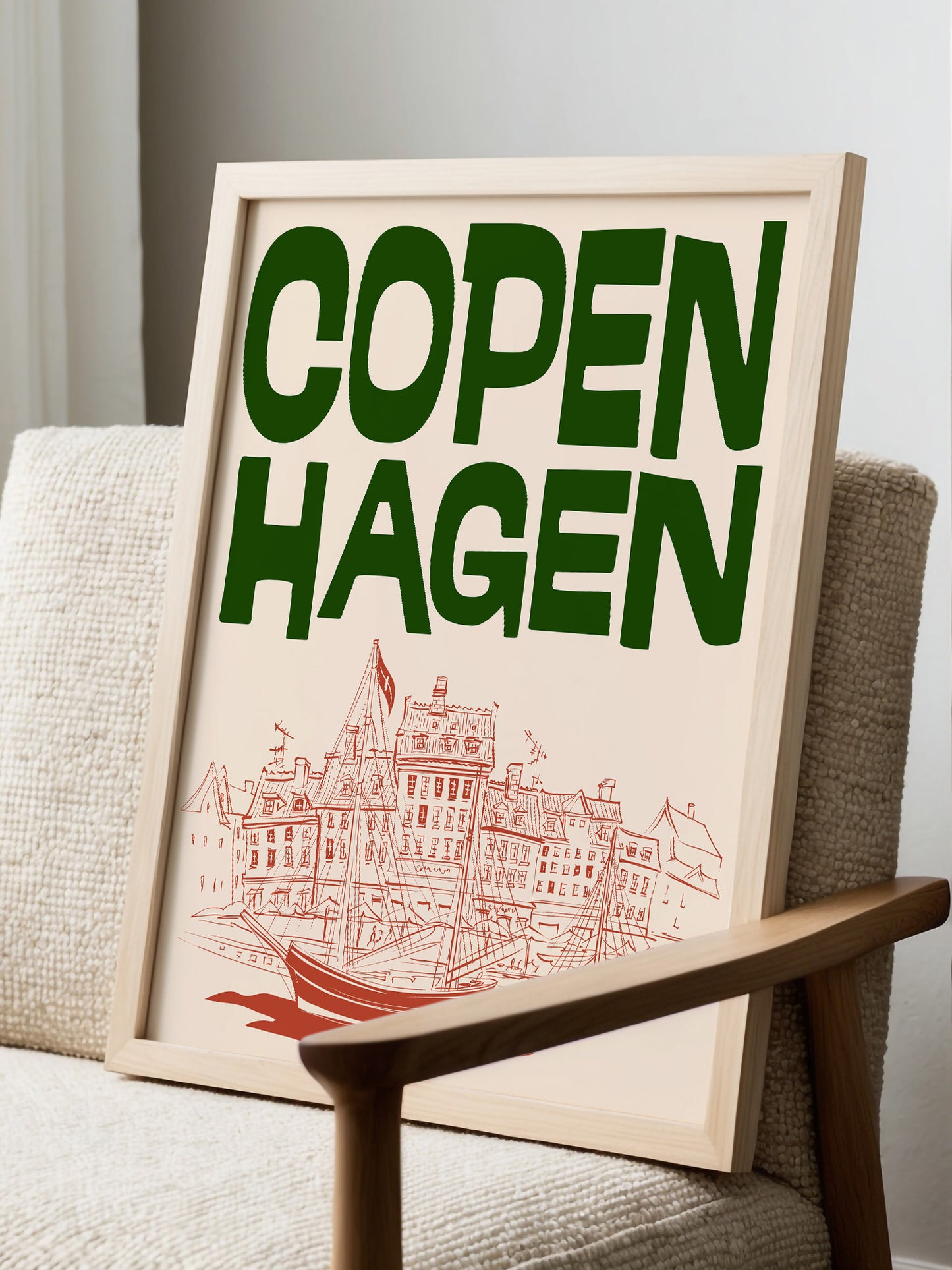 Retro Copenhagen Travel Poster