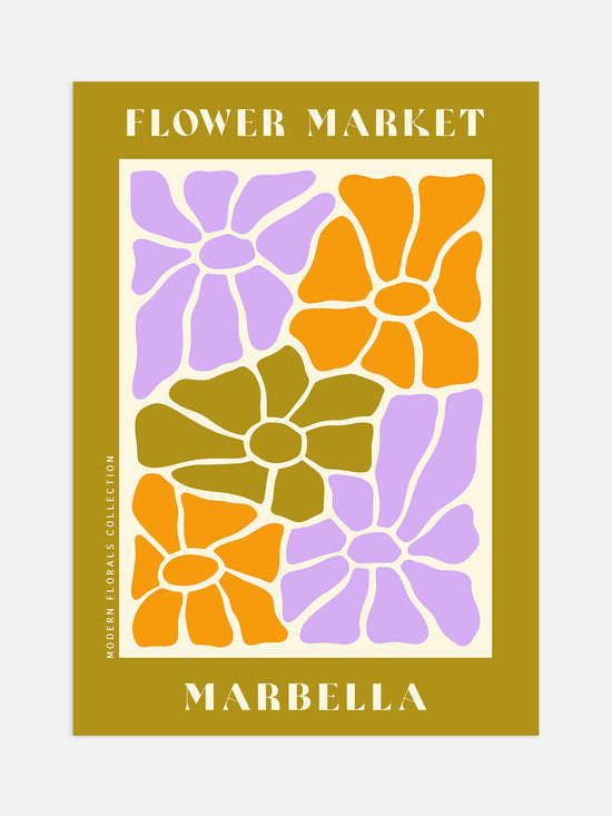 Marbella Flower Market Poster