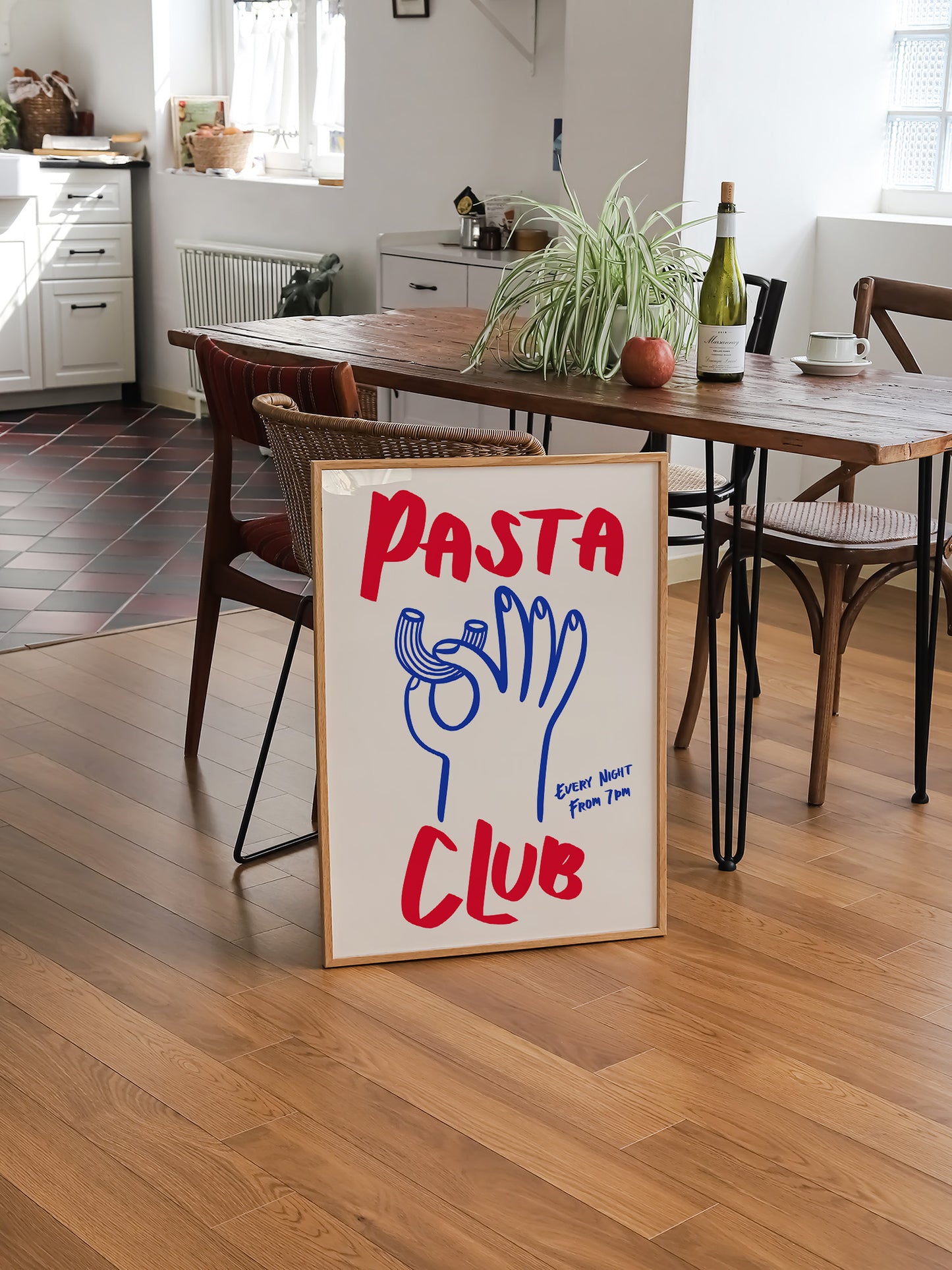 Pasta Club Print - Black