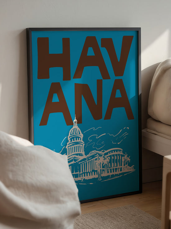 Retro Havana Travel Poster