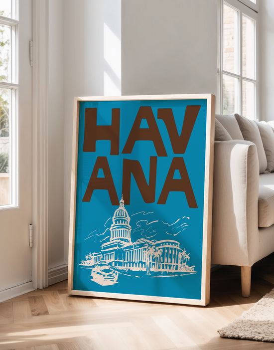 Retro Havana Travel Poster
