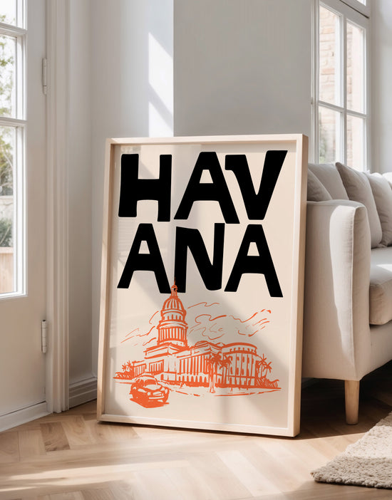 Retro Havana Travel Poster