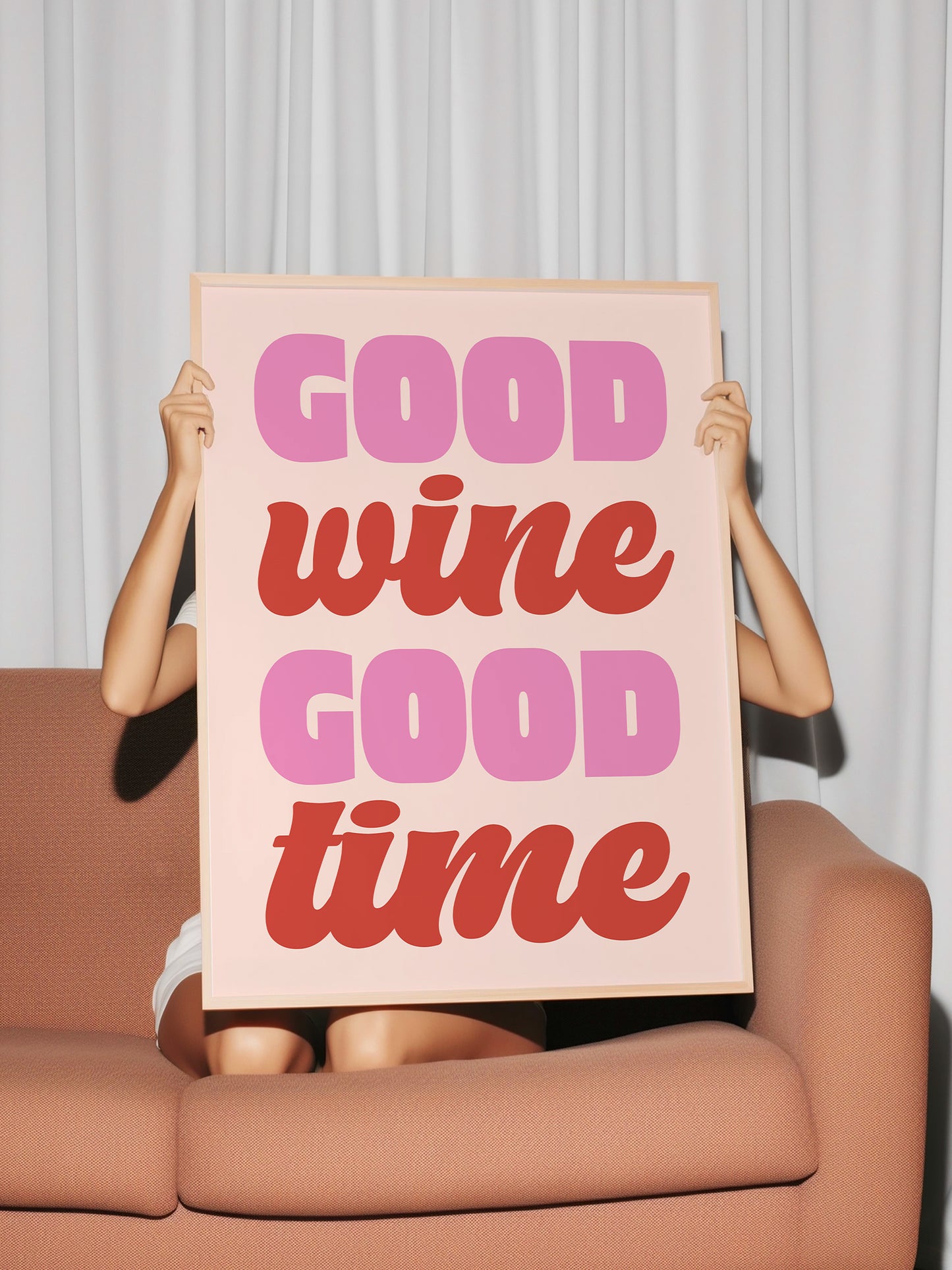 Good Wine Good Time - Pastel