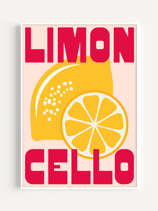 Limoncello Typography Poster