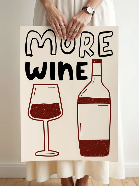 Burgundy More Wine Print | Digital Download