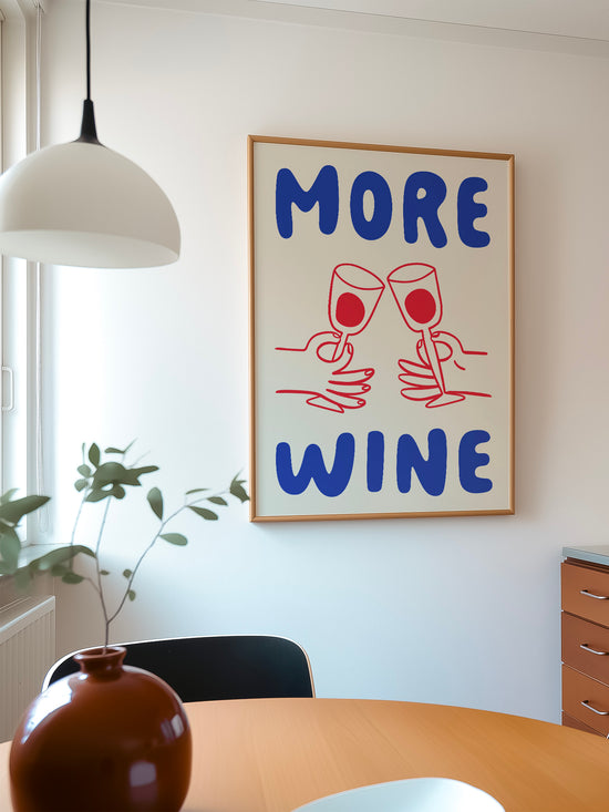 Retro More Wine Poster